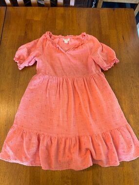 Medium  (7/8) Cat & Jack Coral short sleeve dress